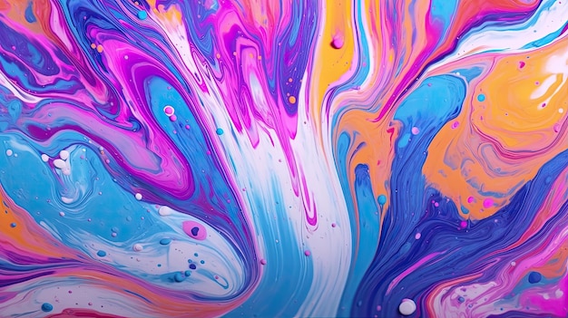 a colorful paint swirls