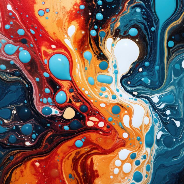 a colorful paint swirls