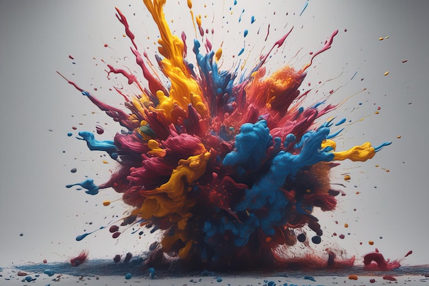 colorful paint in water