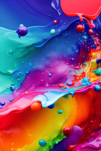 Colorful paint with a splash of paint