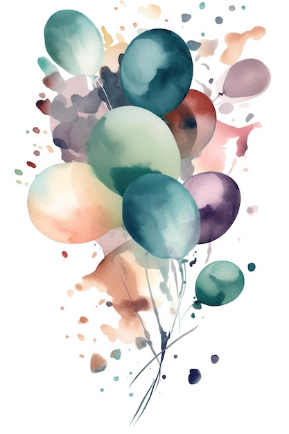 a colorful painting of balloons and the words quot the word quot on it