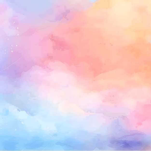 a colorful painting of clouds and the sky