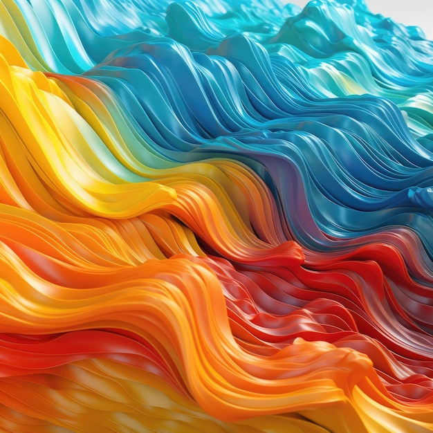 A colorful painting of the colors of the rainbow