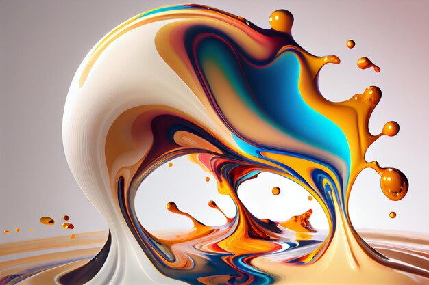 A colorful painting of different colors is shown in this image