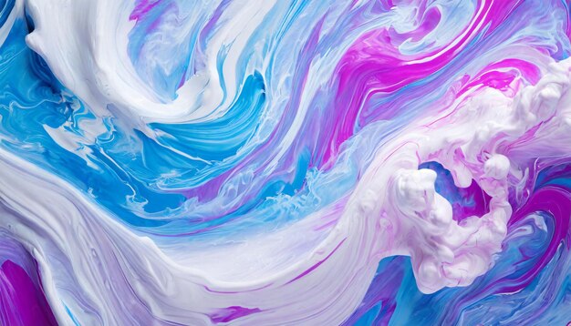 a colorful painting of a purple and white colors