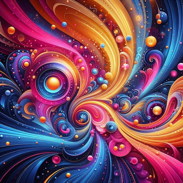 a colorful painting of a rainbow colored background with the colors of the rainbow