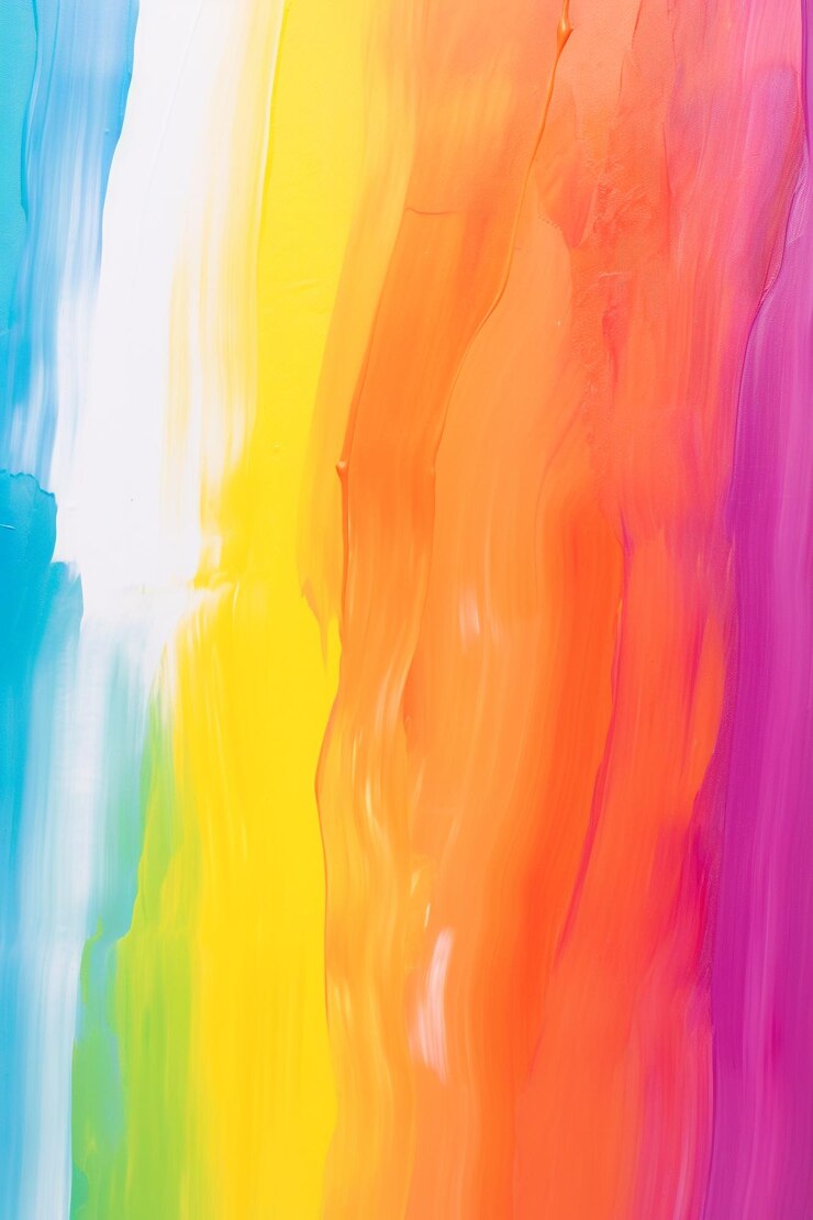 Photo a colorful painting of a rainbow colored background