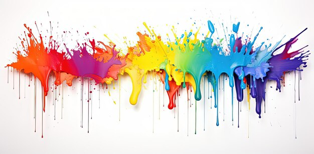 a colorful painting of a rainbow colored liquid