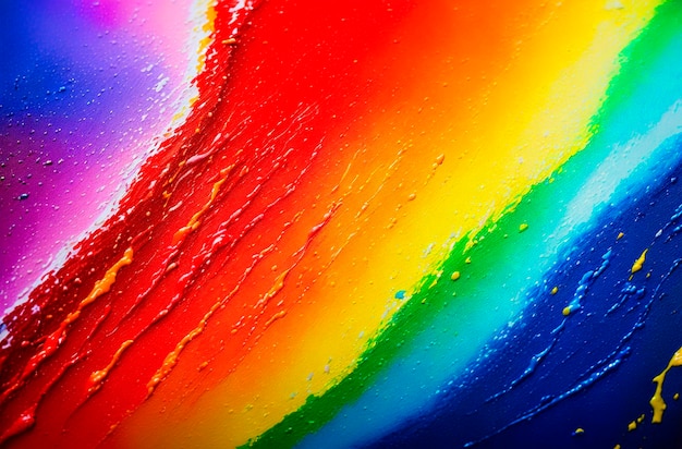 A colorful painting of the rainbow is shown.