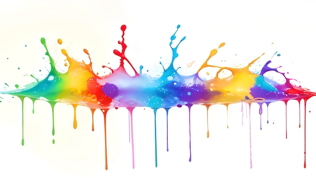 Photo a colorful painting of a splash of paint