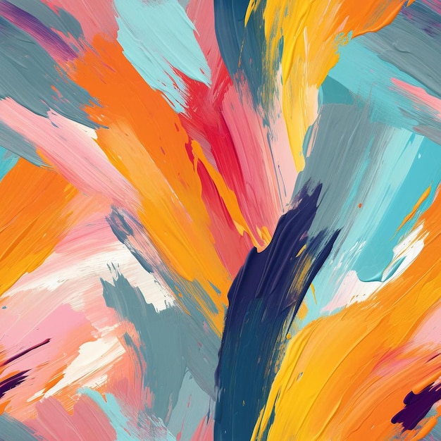 A colorful painting of a tree with a tree in the background.
