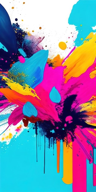 A colorful painting wallpaper