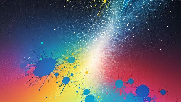 Colorful painting for wallpaper
