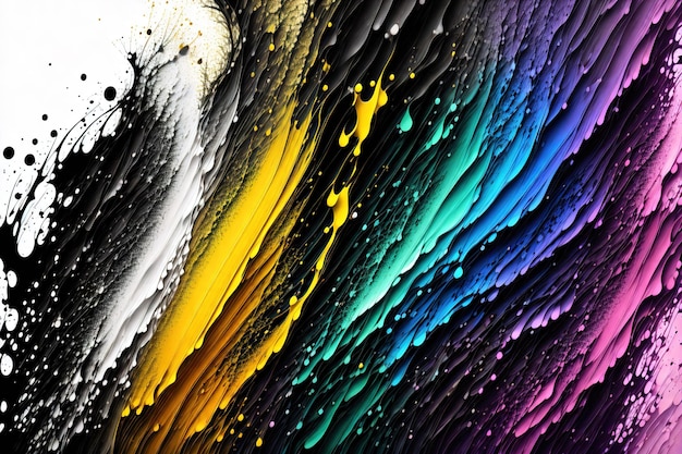 A colorful painting with the colors of the paint.