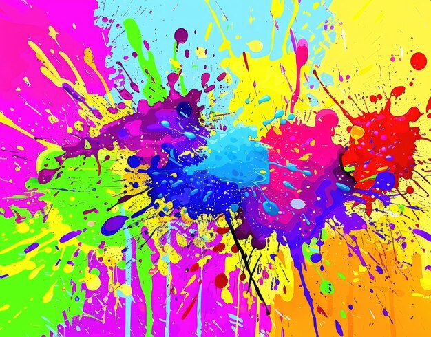 a colorful painting with different colors and colors on it