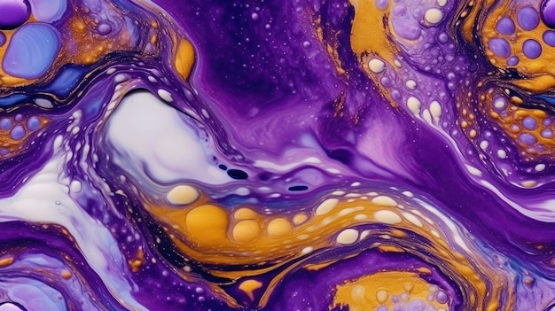 A colorful painting with purple and orange paint