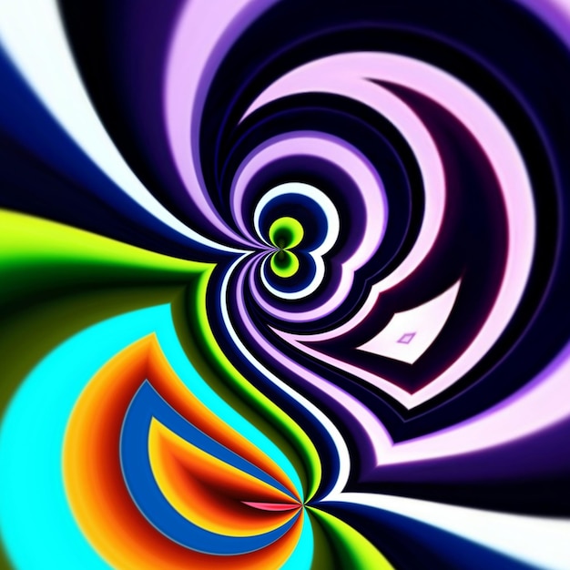 A colorful painting with a swirly design that says " the word " on it.