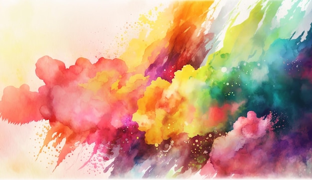 A colorful painting with a white background and a white background