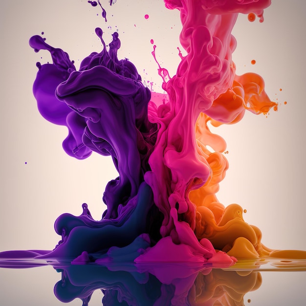 A colorful painting with the word " purple " on it