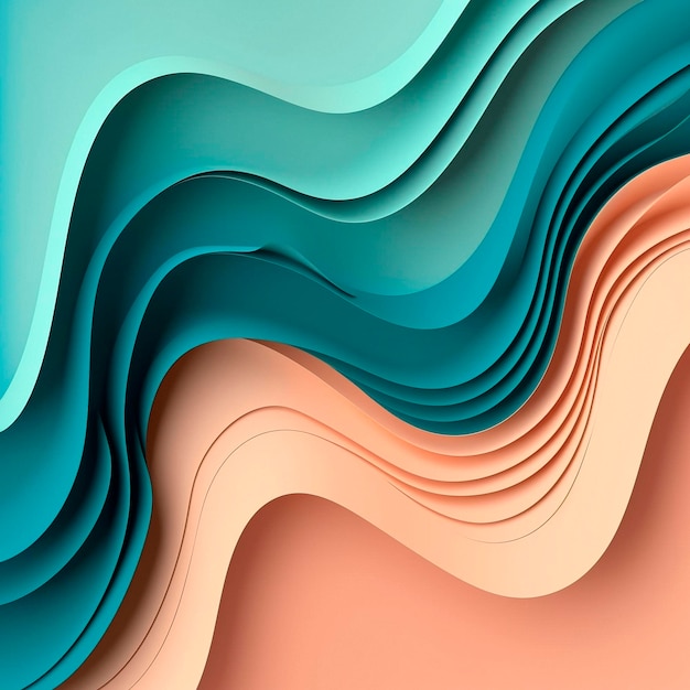 A colorful paper background with a blue and orange background.