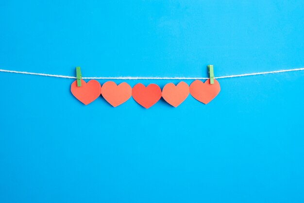 Photo colorful paper chains still life