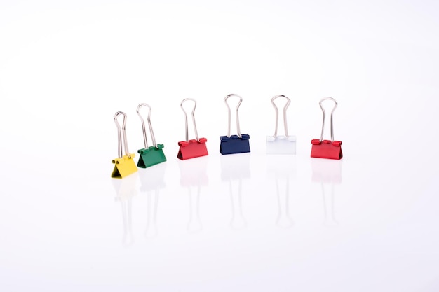 Photo colorful paper clips