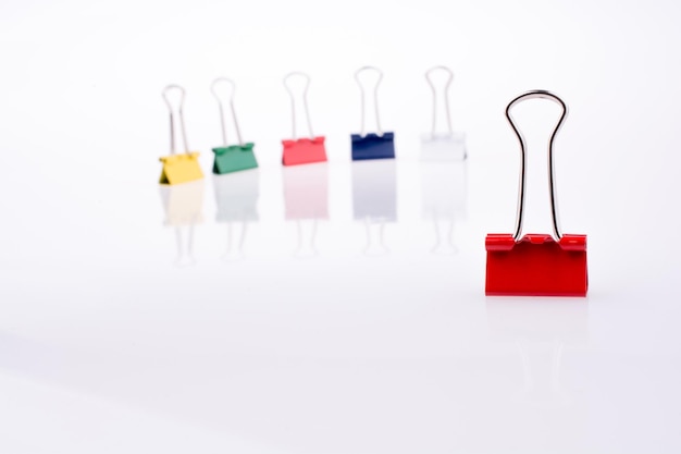 Photo colorful paper clips