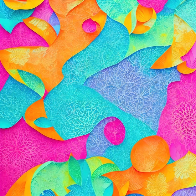 Colorful Paper cut out background