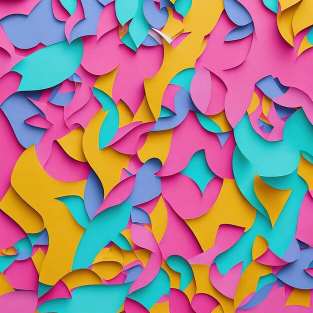 Colorful paper cut out background