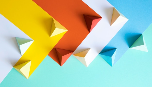 Colorful paper geometric shape