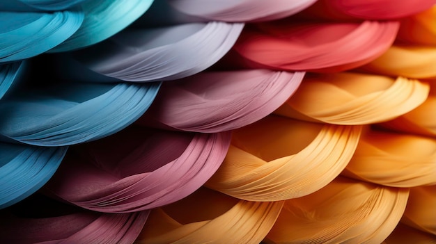 colorful paper hats are displayed on a table