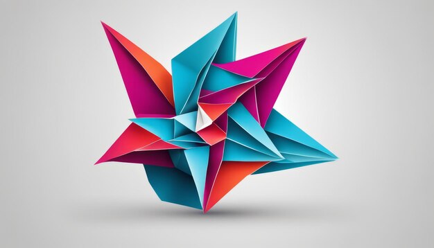 A colorful paper sculpture of a flower