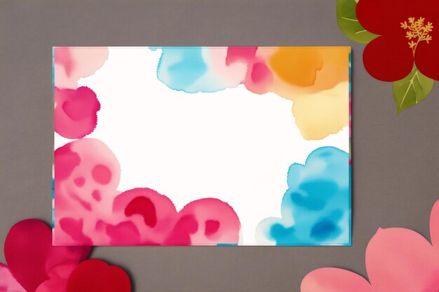 A colorful paper with a heart on it