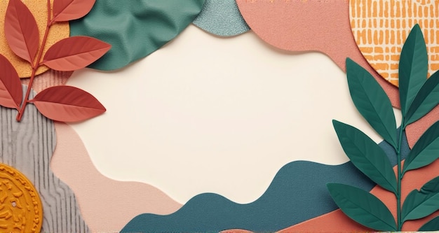 a colorful paper with a pink and green background