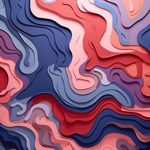 Colorful papercut abstarct background generative ai