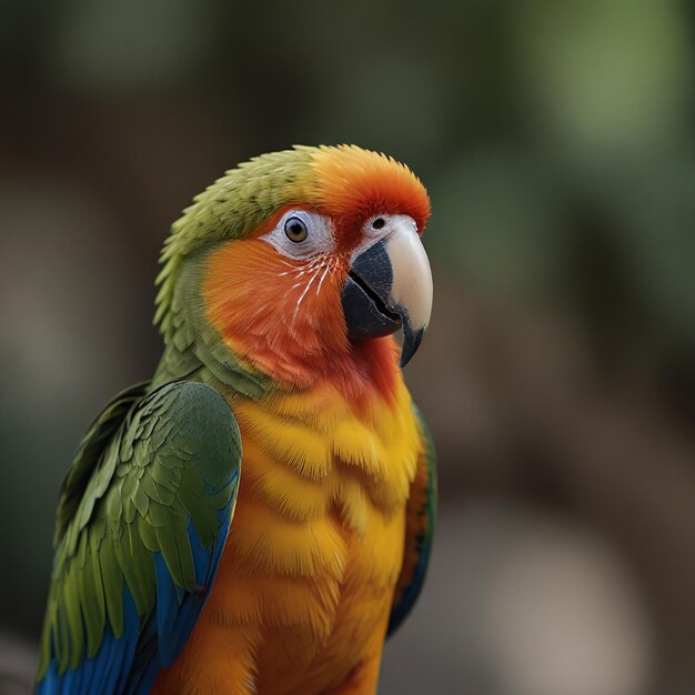 a colorful parrot is sitting on a branch