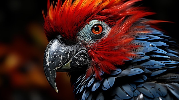 colorful parrot macaw