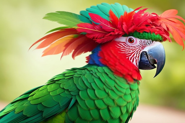 Foto un pappagallo colorato