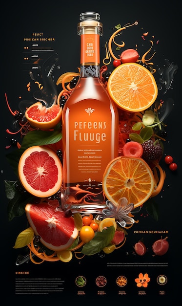 Colorful Passionate Papaya Liqueur With a Warm and Energetic Color Co creative concept ideas design