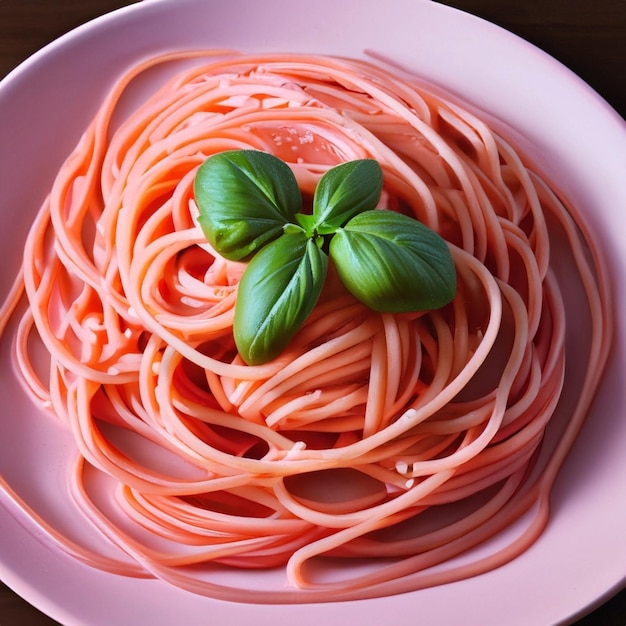 colorful pasta presentation