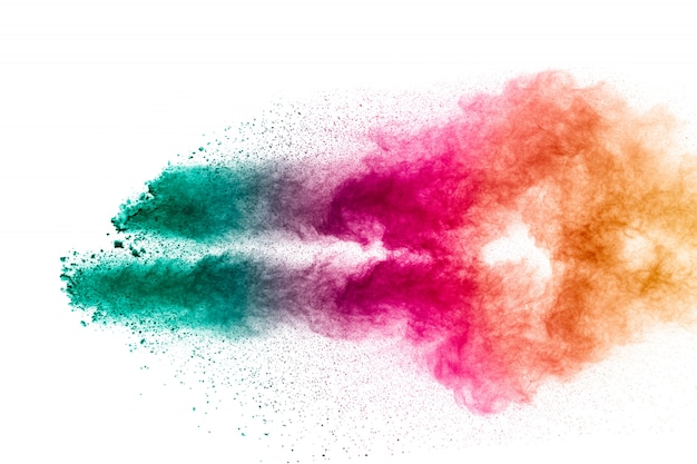 Colorful pastel powder explosion.