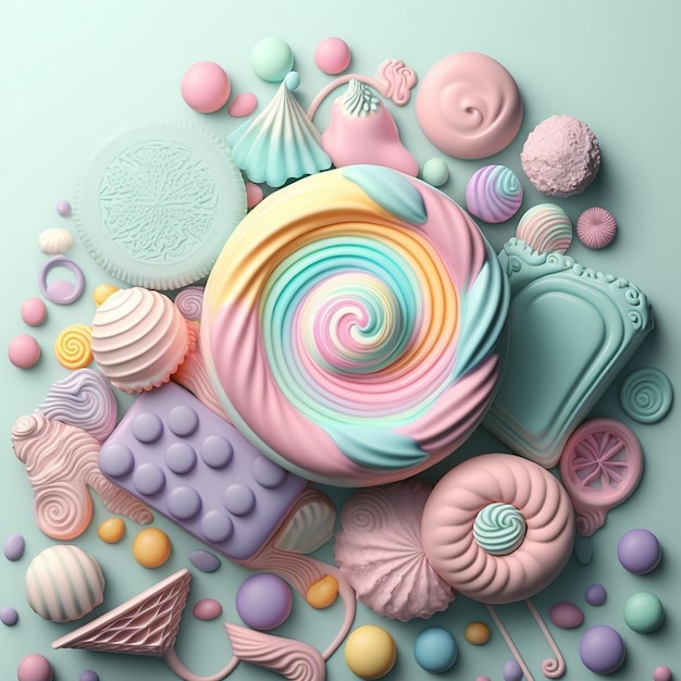 Colorful pastel sweet candy background