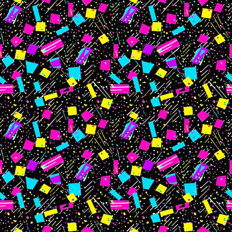 Photo a colorful pattern of the black stars with the word  crayola  on the bottom