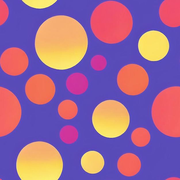 A colorful pattern of circles with the word " on the bottom. "