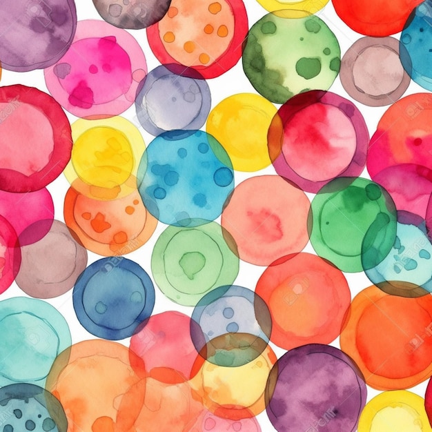 A colorful pattern of colored circles