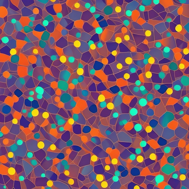 A colorful pattern of different colors that are made up of different shapes