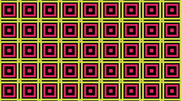 A colorful pattern of the squares in the center of the image.