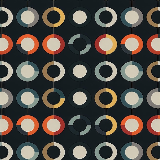 a colorful pattern with circles and circles on it