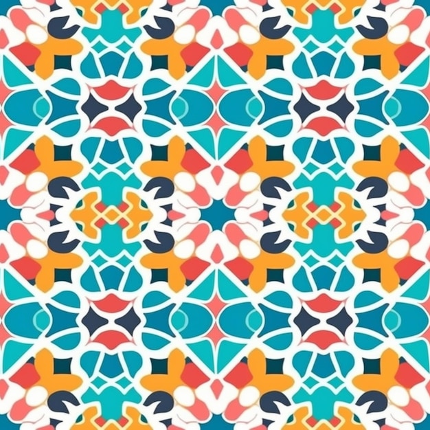 A colorful pattern with a geometric design.