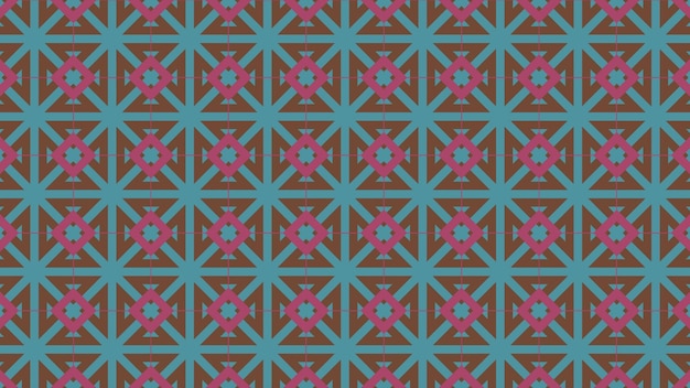 Photo a colorful pattern with a geometrical design on a brown background.